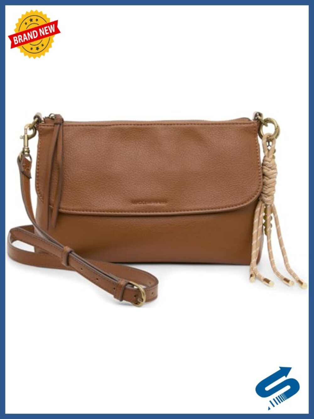 Faux Leather Syra Small Crossbody Bag with Zipper Closure